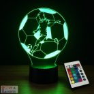 Focista egyedi névvel és mezszámmal - 3D lámpa