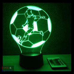 Focista egyedi névvel és mezszámmal - 3D lámpa