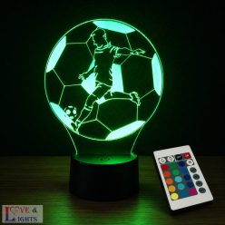 Focista egyedi névvel és mezszámmal - 3D lámpa
