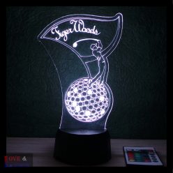 Golfozó mintás 3D lámpa kérhető felirattal