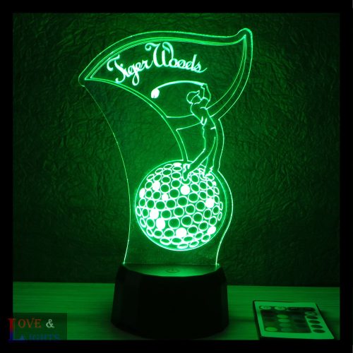 Golfozó mintás 3D lámpa kérhető felirattal
