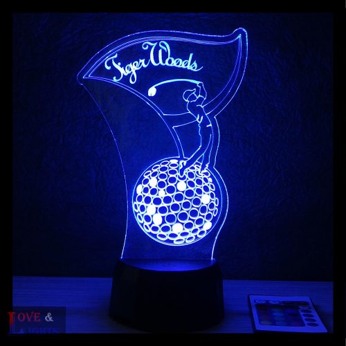 Golfozó mintás 3D lámpa kérhető felirattal