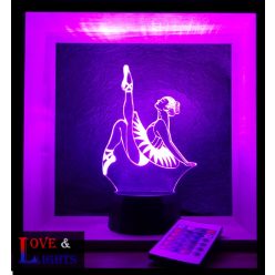 Táncoslány mintás 3D lámpa 