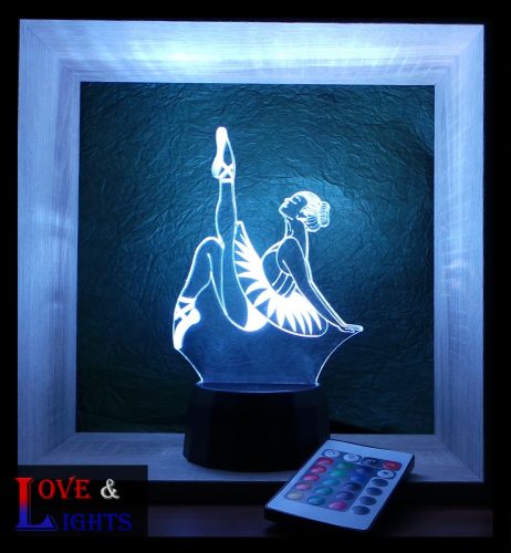 Táncoslány mintás 3D lámpa 