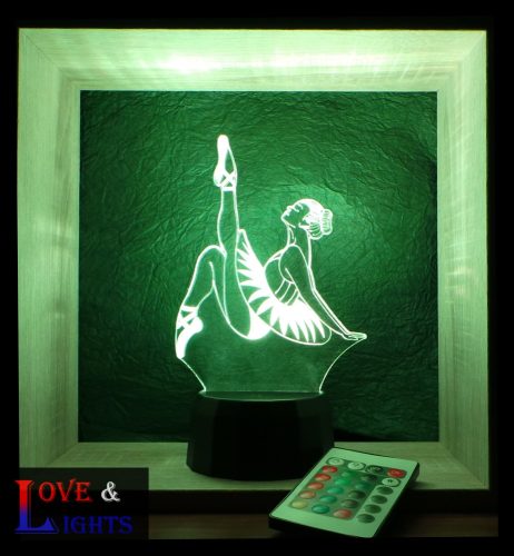 Táncoslány mintás 3D lámpa 