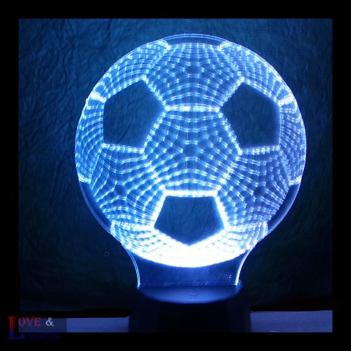 Focilabda mintás 3D led lámpa akár egyedi felirattal