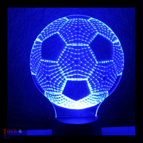 Focilabda mintás 3D led lámpa akár egyedi felirattal