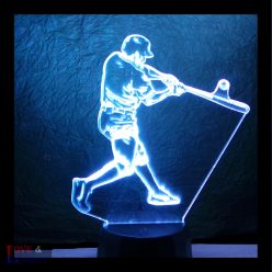 Baseball játékos mintás 3d lámpa