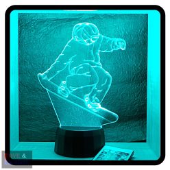 Snowboardos mintás éjjeli lámpa 