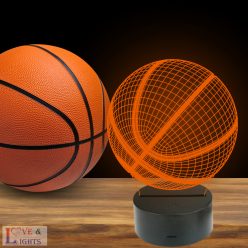 Kosárlabda mintás 3D lámpa