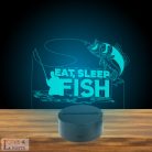 Horgász mintás 3D lámpa