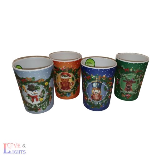 Karácsonyi dekoratív műanyag pohár - diótörő