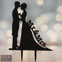 Pár mintás feliratos tortadísz 