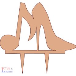 Hangjegy és cipő mintás tortadísz