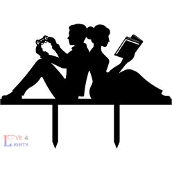 Esküvői tortadísz - kontrollerrel és könyvvel