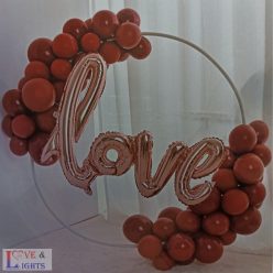 Bordó lufi szett LOVE - karikával