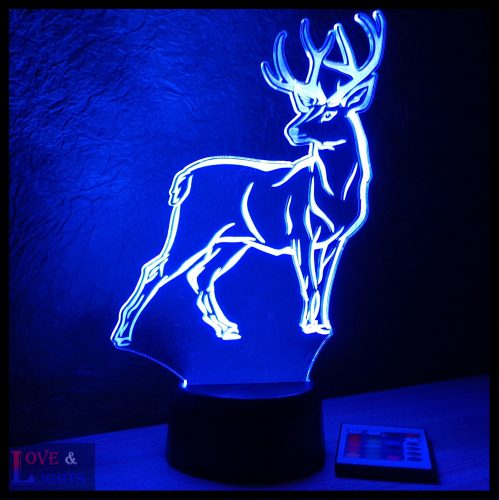 Szarvas mintás illúzió lámpa