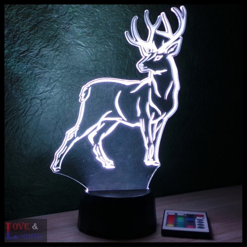 Szarvas mintás illúzió lámpa