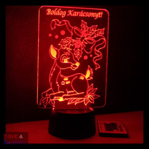 Szarvasos karácsonyi lámpa