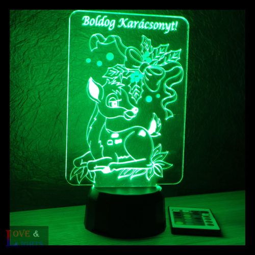 Szarvasos karácsonyi lámpa