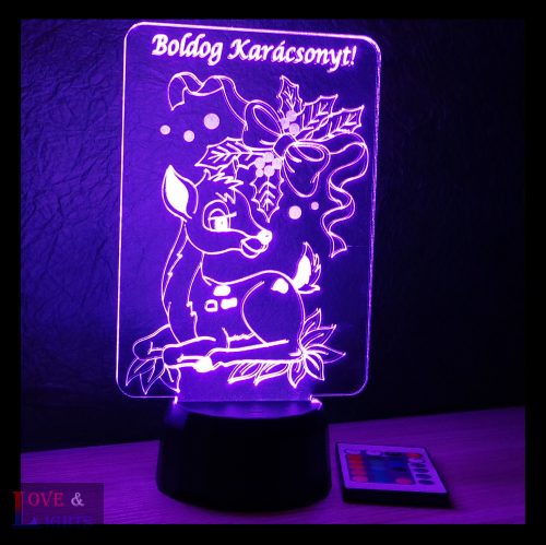 Szarvasos karácsonyi lámpa