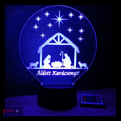 Betlehem mintás karácsonyi lámpa
