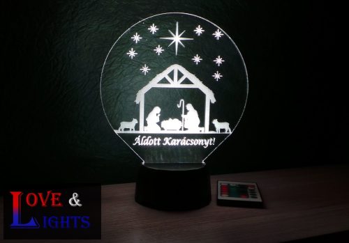 Betlehem mintás karácsonyi lámpa