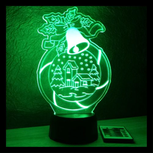 Téli tájat ábrázoló karácsonyi lámpa