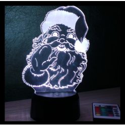 Mikulás mintás 3D lámpa