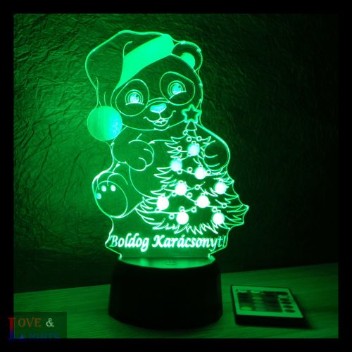 Maci mintás karácsonyi lámpa