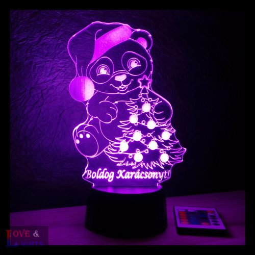 Maci mintás karácsonyi lámpa