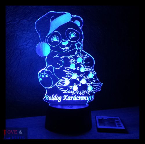 Maci mintás karácsonyi lámpa