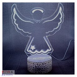 Angyalka mintás karácsonyi 3D lámpa