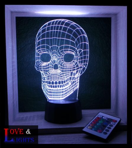 Koponya ( skull)  alakú illúzió lámpa