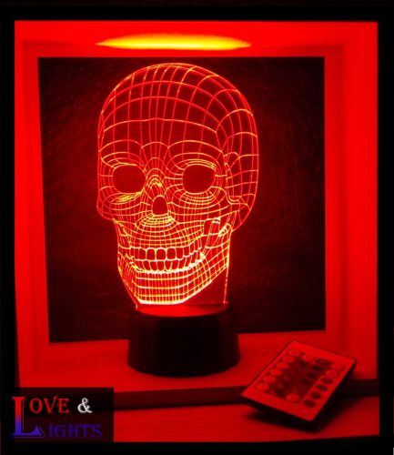 Koponya ( skull)  alakú illúzió lámpa