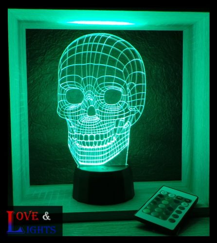 Koponya ( skull)  alakú illúzió lámpa