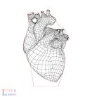 Emberi szív mintás 3D mintás illúzió lámpa 