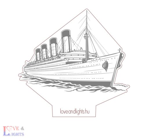 Titanic mintás dekorációs lámpa