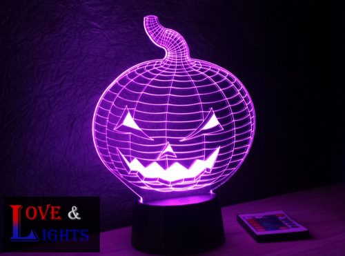 Halloweeni tök alakú illúzió lámpa
