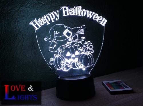 Cica mintás halloweeni illúzió lámpa