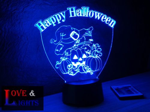 Cica mintás halloweeni illúzió lámpa