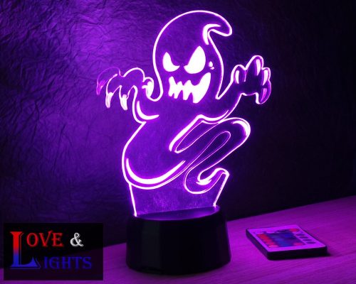 Szellem mintás halloweeni illúzió lámpa
