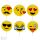 Vicces kellékek fotózáshoz - emoji minták 6 db