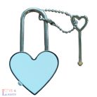 Saját fényképes szerelemlakat, szív alakú, kulccsal