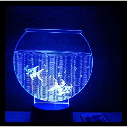 Akvárium alakú illúzió lámpa