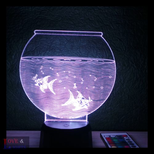 Akvárium alakú illúzió lámpa