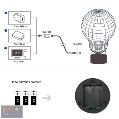 Akvárium alakú illúzió lámpa