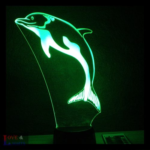 Delfin mintás illúzió lámpa