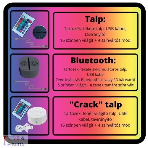 Madár mintás illúzió lámpa