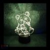 Panda mintás illúzió lámpa